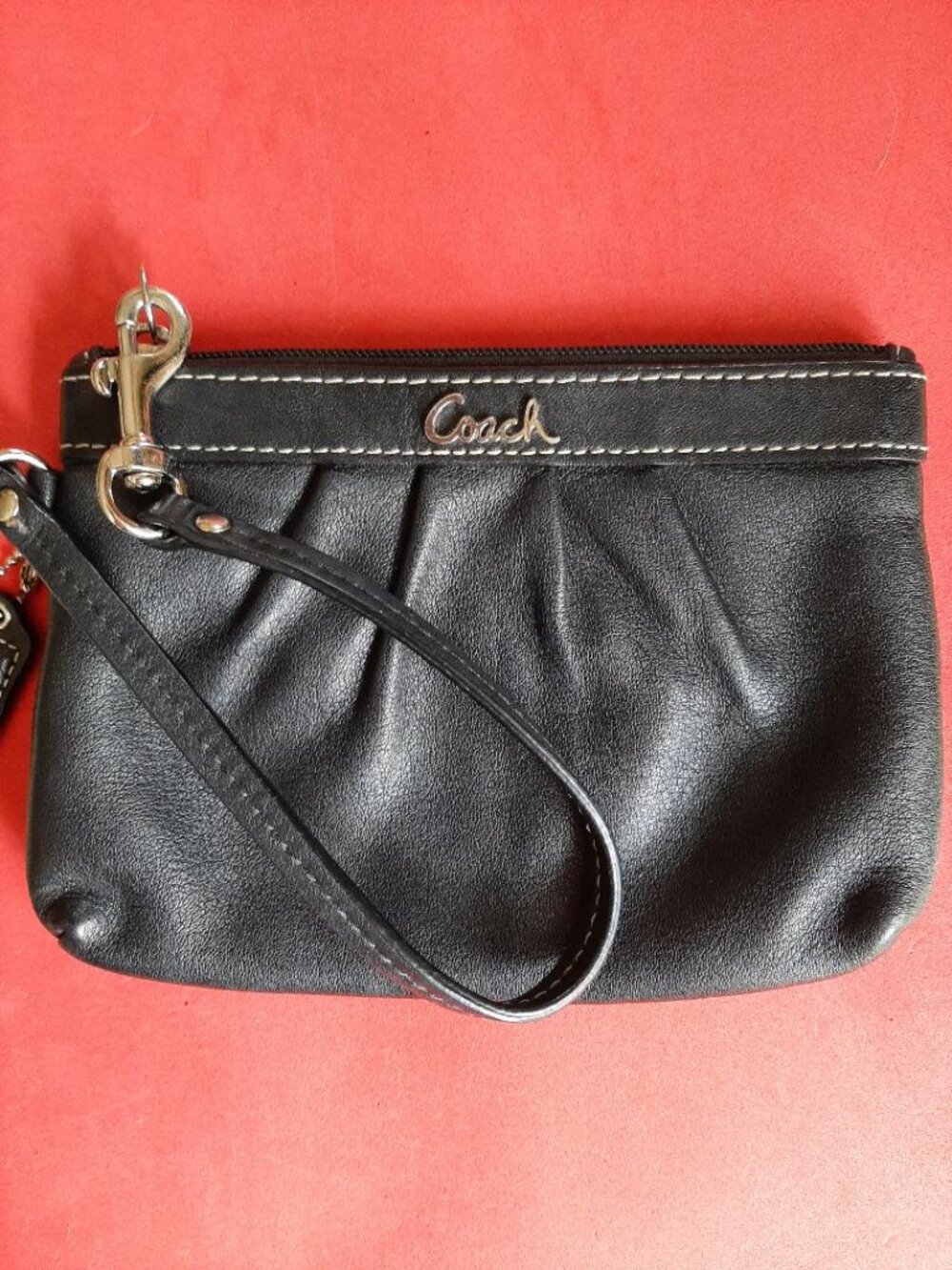 Coach Black Leather Wristlet - Picture 3 of 11